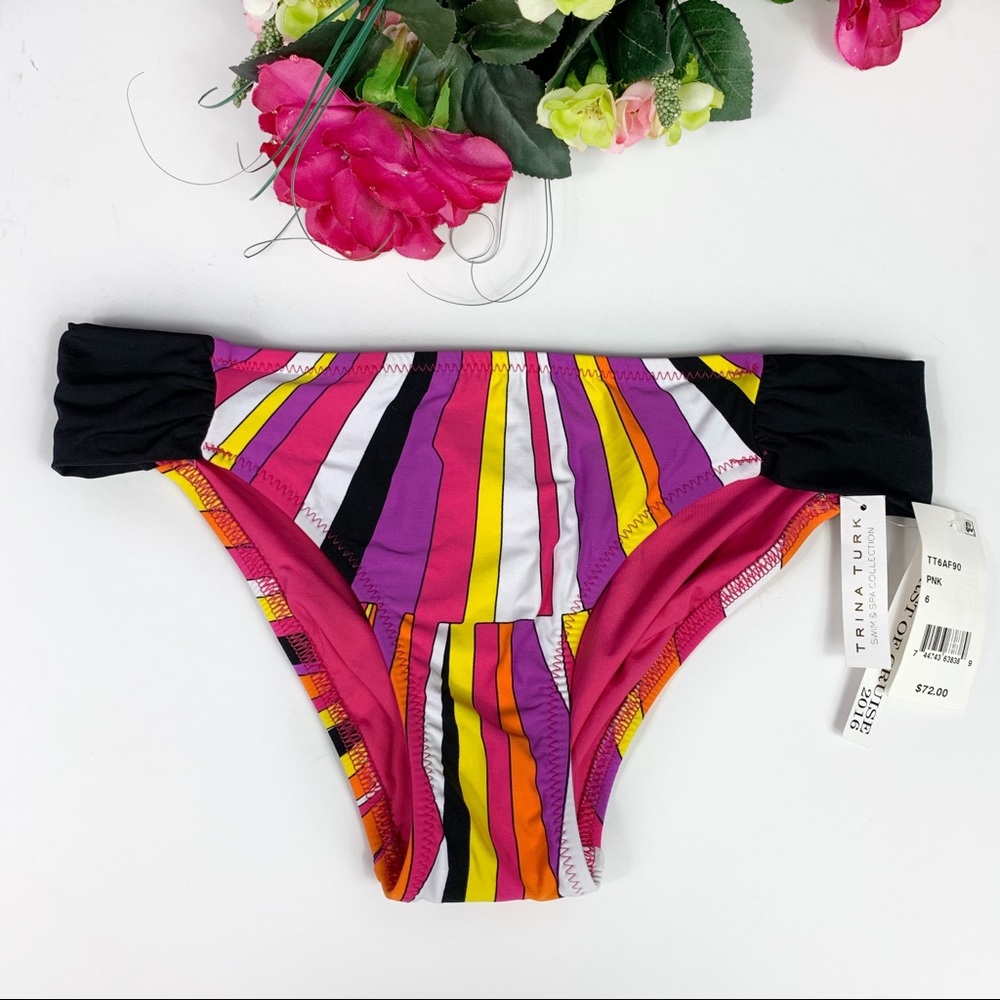 NWT Trina Turk Swim & Spa Collection First Of Cruise Swim Bikini Bottoms Size 6